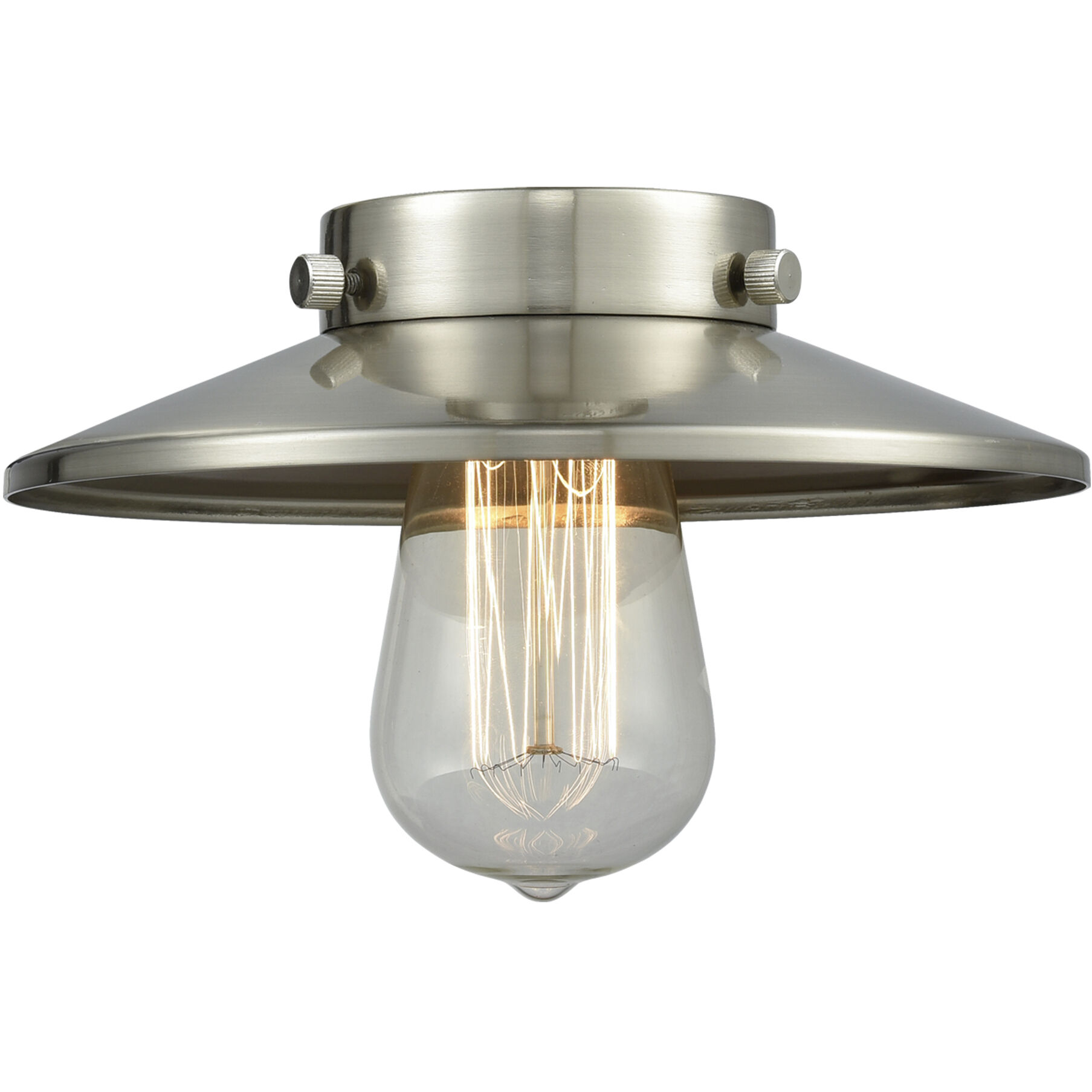 Franklin Restoration Railroad 1 Light 8 inch Brushed Satin Nickel Mini Pendant Ceiling Light in Incandescent, Franklin Restoration